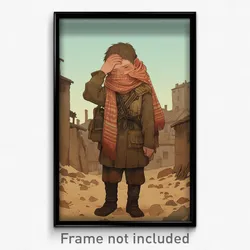 Art Poster - Boy Feeling Nauseated Wearing Tawdry Neckerchief