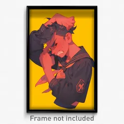 Anime Art Poster - Man Feeling Loathing Wearing Webbed Sailor (Print)
