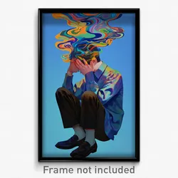Art Poster - Boy Feeling Homesickness Wearing Silly Borrowed Garments (Print)