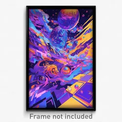 Art Poster - Stained Discotheque (Psychedelic Trippy Weird 11x17 Print)