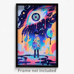 Anime Art Poster - Boy Feeling Positive Wearing Notable Collared Coat (Print)