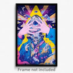 Art Poster - Triangular Pen (Psychedelic Trippy Weird 11x17 Print)