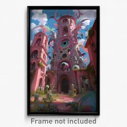 Art Poster - Important Monastery (Psychedelic Trippy Weird 11x17 Print)