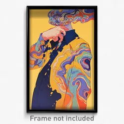 Art Poster - Man Feeling Possessive Wearing Vivid Sleeves Rolled Up (Print)
