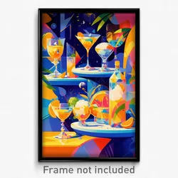 Art Poster - Striking Bar (Psychedelic Trippy Weird 11x17 Print)