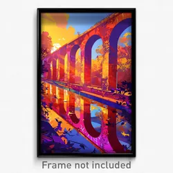 Art Poster - Wonderful Viaduct (Psychedelic Trippy Weird 11x17 Print)