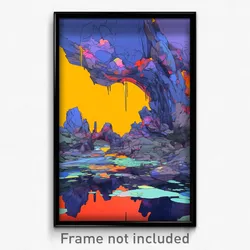 Art Poster - Dreary Loch (Psychedelic Trippy Weird 11x17 Print)