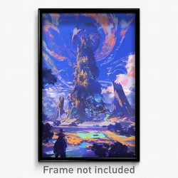 Art Poster - Alive Tower (Psychedelic Trippy Weird 11x17 Print)