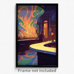 Art Poster - Gargantuan Bar (Psychedelic Trippy Weird 11x17 Print)