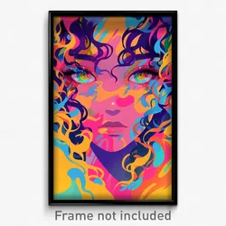 Art Poster - Lovely Visage (Psychedelic Trippy Weird 11x17 Print)