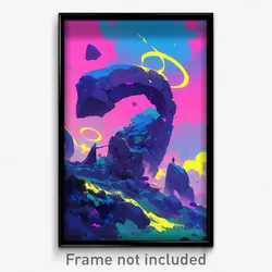 Art Poster - Angelic Megalith (Psychedelic Trippy Weird 11x17 Print)