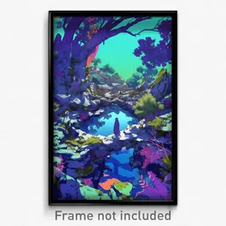 Art Poster - Rubbery Remains (Psychedelic Trippy Weird 11x17 Print)