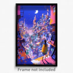 Art Poster - Nocturnal Slum (Psychedelic Trippy Weird 11x17 Print)