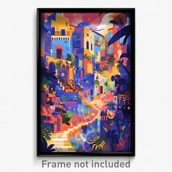 Art Poster - Plastic Lisbon (Psychedelic Trippy Weird 11x17 Print)