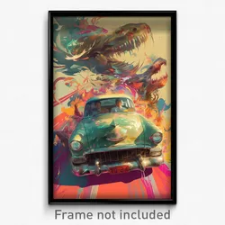 Art Poster - Zealous Car (Psychedelic Trippy Weird 11x17 Print)