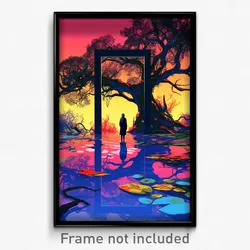Art Poster - Reflecting Respite (Psychedelic Trippy Weird 11x17 Print)