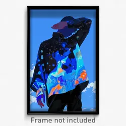 Art Poster - Boy Feeling Sullenness Wearing Grand Cute Clothes (Print)