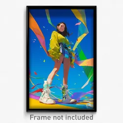 Art Poster - Girl Feeling Pride Wearing Urban Ribbon Trim (Print)