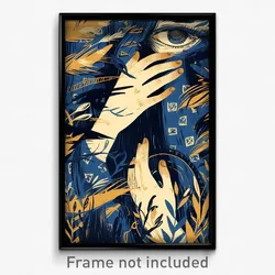 Art Poster - Blue Grass (Psychedelic Trippy Weird 11x17 Print)