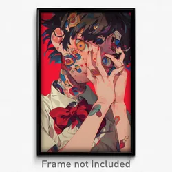 Anime Art Poster - Boy Feeling Distracted Wearing Candid Red Bowtie (Print)