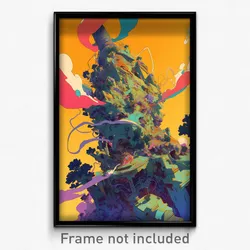 Art Poster - Zany Chimney (Psychedelic Trippy Weird 11x17 Print)
