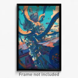 Art Poster - Rare Harbour (Psychedelic Trippy Weird 11x17 Print)