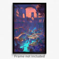 Art Poster - Detailed Sanctuary (Psychedelic Trippy Weird 11x17 Print)
