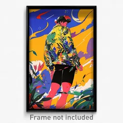 Art Poster - Man Feeling Disbelief Wearing Beautiful Bike Shorts (Print)