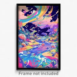 Art Poster - Slim Sushi (Psychedelic Trippy Weird 11x17 Print)