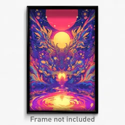 Art Poster - Acidic Dais (Psychedelic Trippy Weird 11x17 Print)