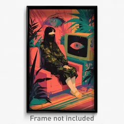 Art Poster - Muted Television (Psychedelic Trippy Weird 11x17 Print)