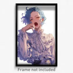 Anime Art Poster - Man Feeling Yawning Wearing Delightful Frilled Dress (Print)