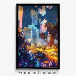 Art Poster - Acidic Garden (Psychedelic Trippy Weird 11x17 Print)