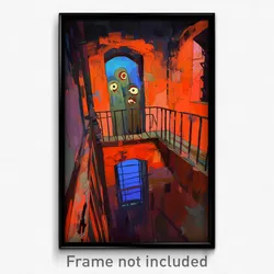 Art Poster - Dark Jail (Psychedelic Trippy Weird 11x17 Print)