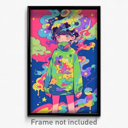 Anime Art Poster - Boy Feeling Admiration Wearing Oddball Sweater Dress (Print)