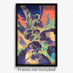 Art Poster - Mysterious Petroglyphs (Psychedelic Trippy Weird 11x17 Print)