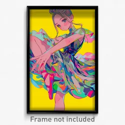 Anime Art Poster - Woman Feeling Friendliness, Livid Ballet Slippers (Print)