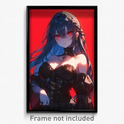 Art Poster - Tadpole Feeling Gloomy Wearing Comfortable Black Corset