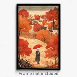 Art Poster - Man Feeling Caring Wearing Ancient Red (Print)