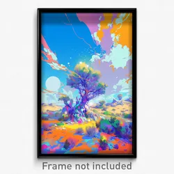 Art Poster - Far Glade (Psychedelic Trippy Weird 11x17 Print)