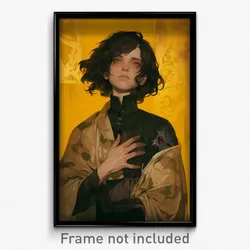Art Poster - Boy Feeling Dismay Wearing Merry Asymmetrical Sleeves (Print)