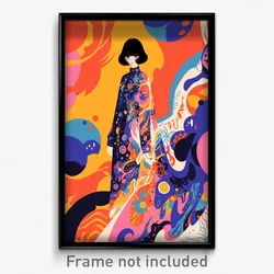 Art Poster - Man Feeling Friendliness Wearing Well Groomed Print Dress (Print)