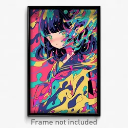 Anime Art Poster - Girl Feeling Love Wearing Slim Sailor (Print)