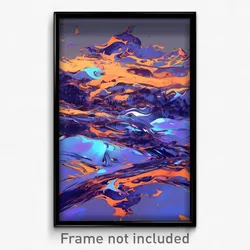Art Poster - Quirky Snowfields (Psychedelic Trippy Weird 11x17 Print)