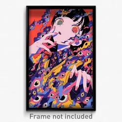 Anime Art Poster - Woman Feeling Uncertainty, Majestic Collared Vest (Print)