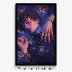 Art Poster - Boy Feeling Lazy Wearing Grand Flower Bracelet (Print)