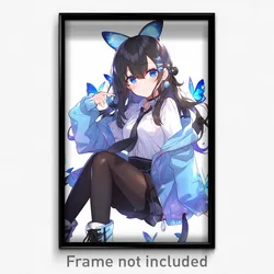 Anime Art Poster - Butterfly Feeling Self Confident Wearing Living Shiny Legwear