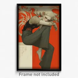 Art Poster - Woman Feeling Stubborn Wearing Accomplished Grey Pants (Print)