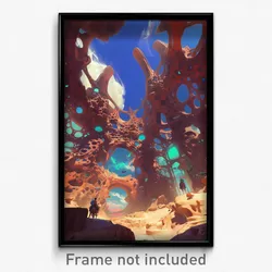 Art Poster - Vast Badland (Psychedelic Trippy Weird 11x17 Print)
