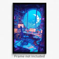 Art Poster - Simplistic Hideout (Psychedelic Trippy Weird 11x17 Print)